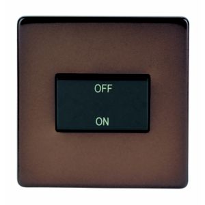 Image of Varilight 10A Matt brown Single Fan isolator Switch