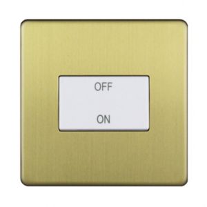 Image of Varilight 10A 1 way Brass effect Single Switch
