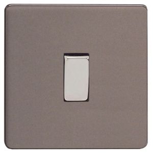 Image of Varilight 10A 3 way Grey Single Intermediate switch