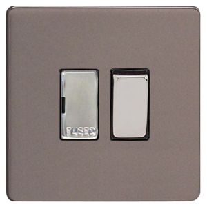 Image of Varilight 13A Slate grey Switched Fused connection unit