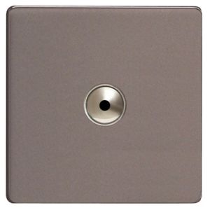 Image of Varilight Slate grey 1 way Dimmer switch