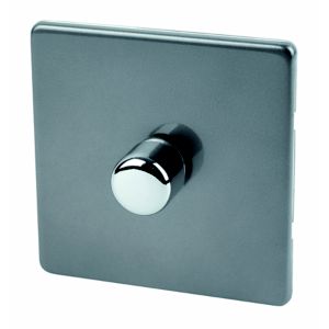 Image of Varilight 2 way Single Slate grey Dimmer switch