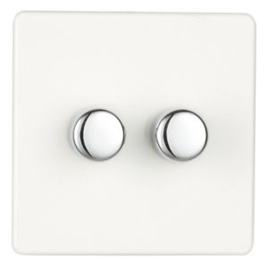 Image of Varilight 2 way Double Ice white Dimmer switch