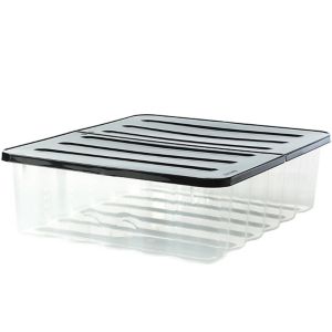 Image of 5021711047769 2 PACK 40L UNDER BED STORAGE BOX CLEAR