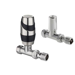 Image of Terrier Decor Chrome-plated Straight Thermostatic Radiator valve