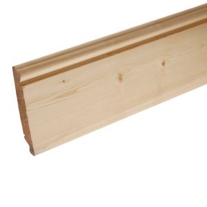 Image of Smooth Pine Dual profile Skirting board (L)3.6m (W)219mm (T)19.5mm