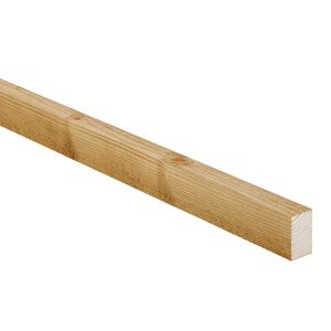 Image of Treated Sawn Spruce Timber (L)2.4m (W)38mm (T)25mm Pack of 16