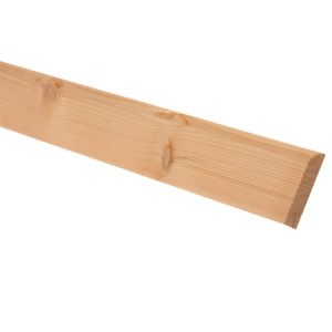 Image of Smooth Pine Bullnose Skirting board (L)2.4m (W)94mm (T)15mm Pack of 4