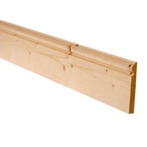 Image of Smooth Pine Torus Skirting board (L)2.4m (W)169mm (T)15mm Pack of 4
