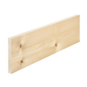 Smooth Planed Square Edge Whitewood Spruce Timber (L)2.4M (W)169mm (T)18mm, Pack Of 4