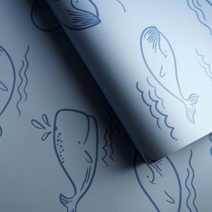 Image of Holden Décor Blue Animal Smooth Wallpaper