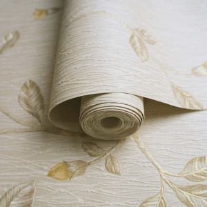 Image of Holden Décor Lia Yellow beige Trail Wallpaper