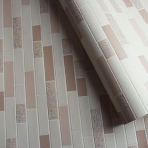 Image of Holden Décor Cream Tile effect Blown Wallpaper