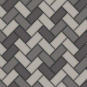 Image of Holden Décor Grey Tile effect Blown Wallpaper
