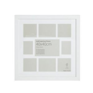 Image of White Modern block Multi Picture frame (H)44cm x (W)44cm