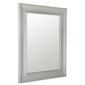 Image of Grey Rectangular Framed Mirror (H)510mm (W)410mm