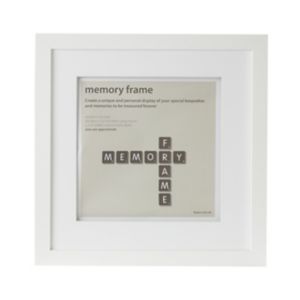 Image of Matt white Memory box Single Picture frame (H)45cm x (W)45cm