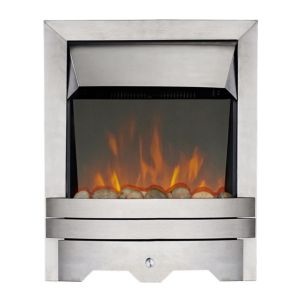 Image of Focal Point Lulworth Brushed metal effect Electric Fire