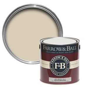 Image of Farrow & Ball Estate Off white No.3 Matt Emulsion paint 2.5L