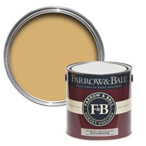 Image of Farrow & Ball Estate Sudbury yellow No.51 Matt Emulsion paint 2.5L