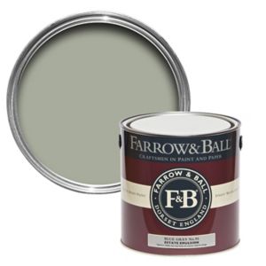 Image of Farrow & Ball Estate Blue gray No.91 Matt Emulsion paint 2.5L