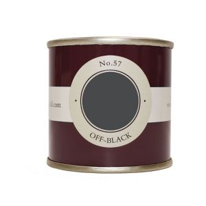 Image of Farrow & Ball Estate Off-black No.57 Emulsion paint 0.1L Tester pot