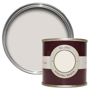 Image of Farrow & Ball Estate Strong white No.2001 Emulsion paint 0.1L Tester pot