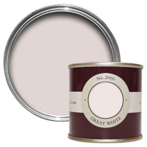 Image of Farrow & Ball Estate Great white No.2006 Emulsion paint 0.1L Tester pot