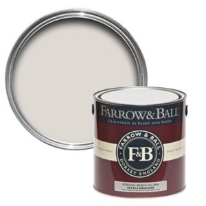 Image of Farrow & Ball Estate Strong white No.2001 Matt Emulsion paint 2.5L