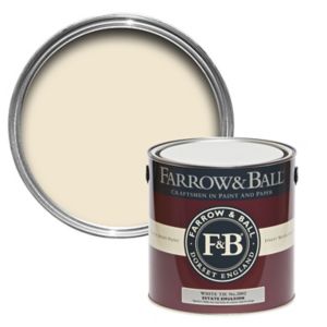 Image of Farrow & Ball Estate White tie No.2002 Matt Emulsion paint 2.5L