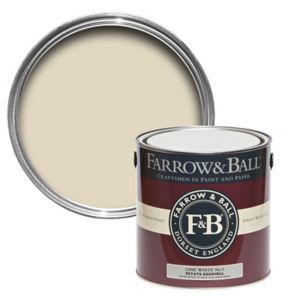 Image of Farrow & Ball Estate Lime white No.1 Eggshell Metal & wood paint 2.5L
