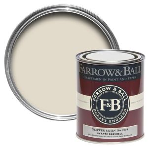Image of Farrow & Ball Estate Slipper satin No.2004 Eggshell Metal & wood paint 0.75L