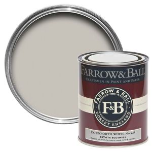 Image of Farrow & Ball Estate Cornforth white No.228 Eggshell Metal & wood paint 0.75L