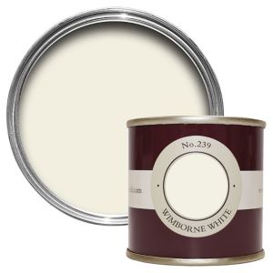 Image of Farrow & Ball Estate Wimborne white No.239 Emulsion paint 0.1L Tester pot