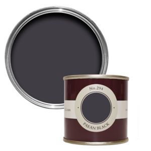 Image of Farrow & Ball Paean black No.294 Matt Emulsion paint 0.1L Tester pot