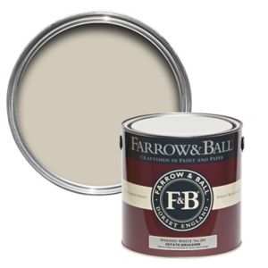 Image of Farrow & Ball Estate Shaded white No.201 Matt Emulsion paint 2.5L