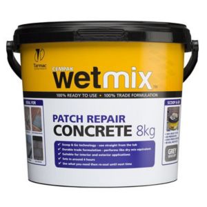 Tarmac Wet Mix Concrete Repair, 8Kg Tub Brown