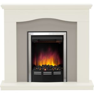 Image of Be Modern Penelope Black Chrome effect Electric Fire Suite