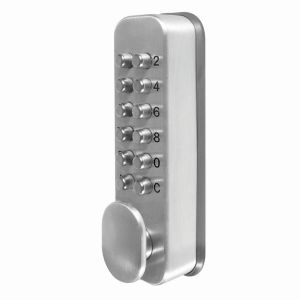 Image of Smith & Locke Grey Zinc alloy 4-6 digit Push-button lock