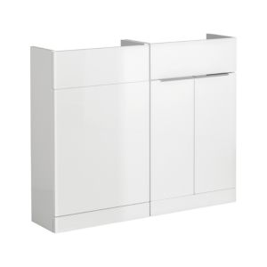 Image of Cooke & Lewis Ardesio Gloss White Double door Vanity unit (W)1000mm