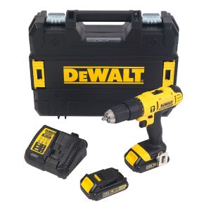 Image of Dewalt Xr 18V 1.5Ah Li-Ion Cordless Combi Drill Dcd776S2T-Gb - 2 Batteries Included Black & Yellow