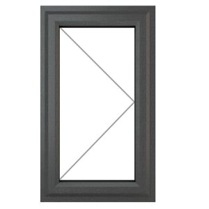 Image of GoodHome Clear Double glazed Grey uPVC RH Window (H)1040mm (W)610mm
