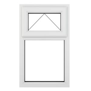 Image of GoodHome Clear Double glazed White uPVC Top hung Window (H)820mm (W)610mm