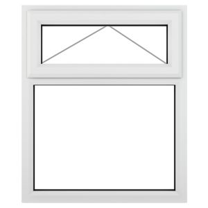 Image of GoodHome Clear Double glazed White uPVC Top hung Window (H)965mm (W)1190mm