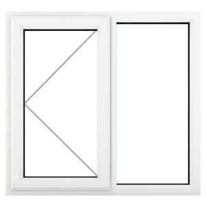 Image of GoodHome Clear Double glazed White uPVC LH Window (H)965mm (W)1190mm