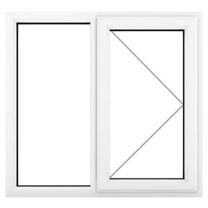 Image of GoodHome Clear Double glazed White uPVC RH Window (H)965mm (W)1190mm