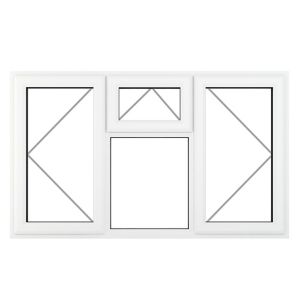 Image of GoodHome Clear Double glazed White uPVC Top hung Window (H)1115mm (W)1770mm