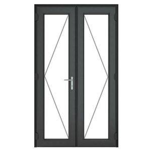 Image of GoodHome Clear Double glazed Grey uPVC External Patio door & frame (H)2090mm (W)1190mm