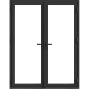 Image of GoodHome Clear Double glazed Grey Aluminium External Patio door & frame (H)2090mm (W)1190mm
