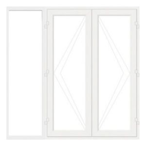 Image of GoodHome Clear Double glazed White uPVC External Patio door & frame (H)2090mm (W)2090mm
